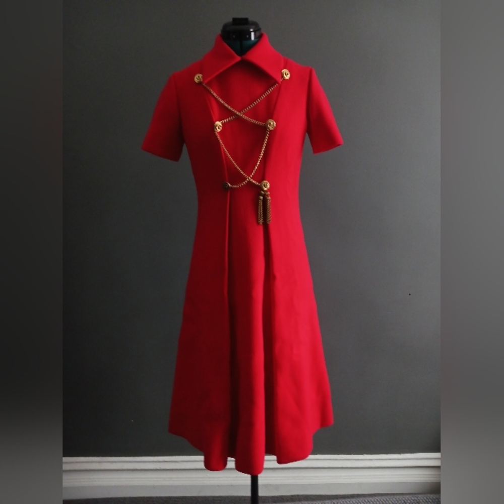 Vintage 80's BILL BLASS SAKS FIFTH AVENUE red Dress Size 8